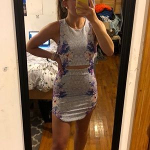 Textured Flower Print LF Dress